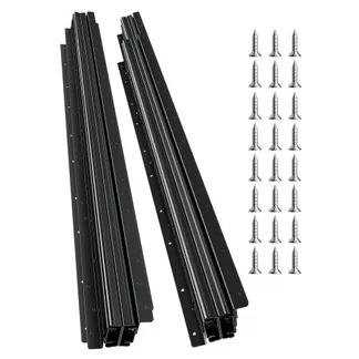 VEVOR Schubladenschienen Bodenhalterung, 1000 mm, Vollauszug mit Kugellager unter Treppenschrankschienen, 117 kg Tragkraft, Unterschienen für Treppenschrankgleiter, zum Selbstaustausch, schwarz VEVOR Schubladenschienen Bodenhalterung, 1000 mm, Vollauszug mit Kugellager unter Treppenschrankschienen, 117 kg Tragkraft, Unterschienen für Treppenschrankgleiter, zum Selbstaustausch, schwarz