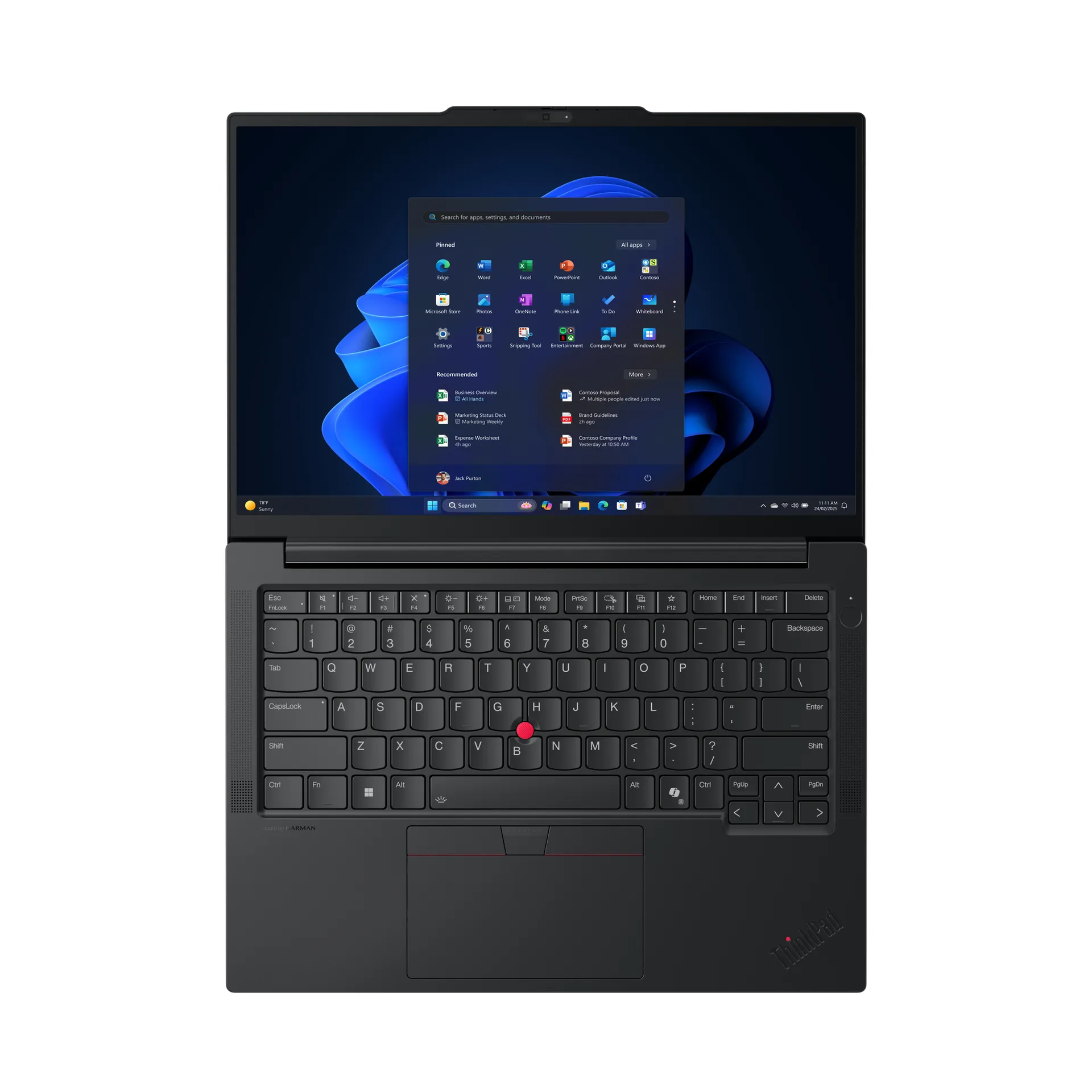 Lenovo ThinkPad E14 Gen 7 (AMD) AMD Ryzen™ 7 250 Laptop 35,6 cm (14") WUXGA 32 GB DDR5-SDRAM 1 TB SSD Wi-Fi 6E (802.11ax) Windows 11 Pro Deutsch Schwarz – Bild 6