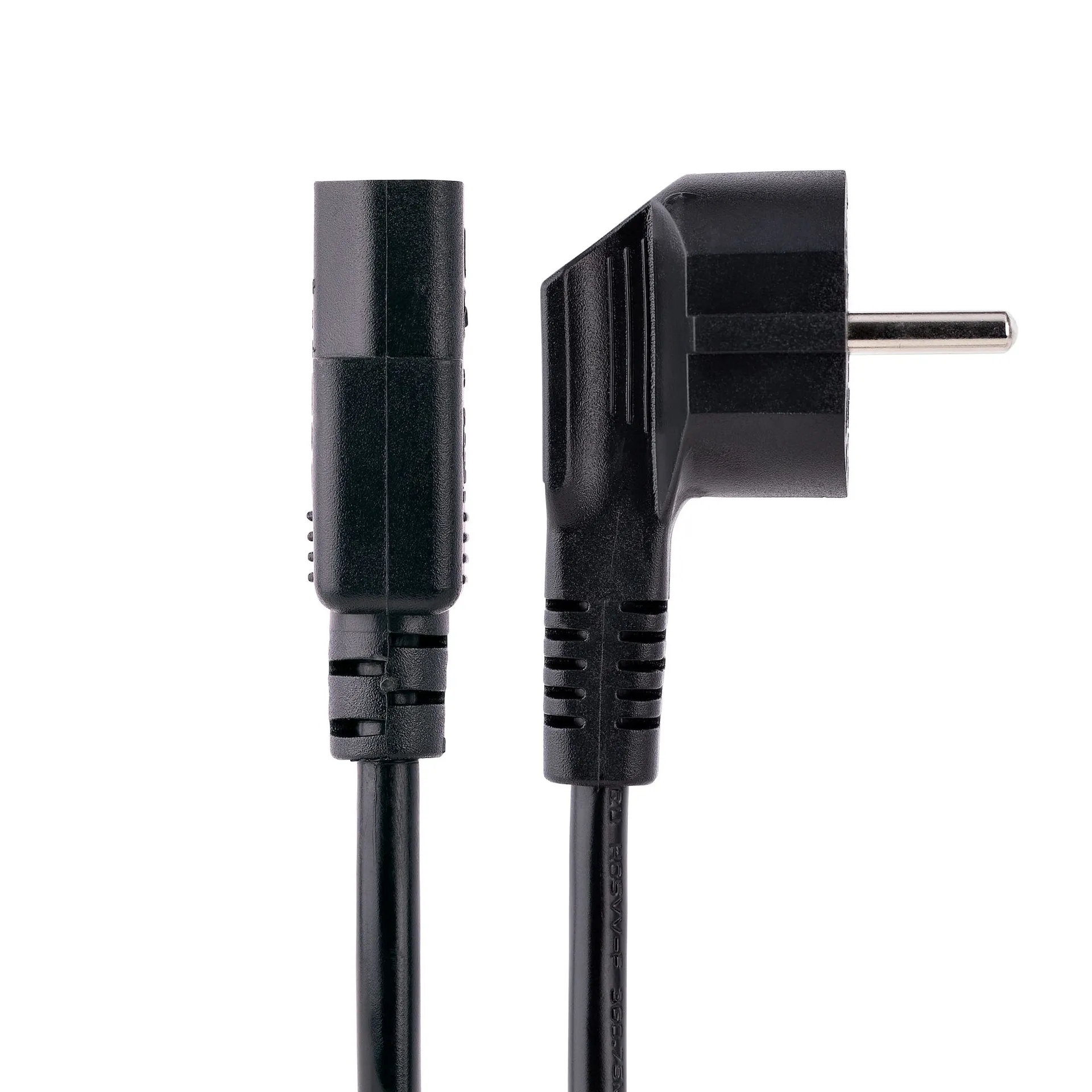 StarTech.com 3 m C13 Stromkabel, 18AWG, EU Schuko auf C13 (Kaltgerätestecker), 10A 250V, Schwarz, Kaltgerätekabel, PC / Computer Stromkabel, Drucker / Monitor / PC / C13 Netzkabel – Bild 2