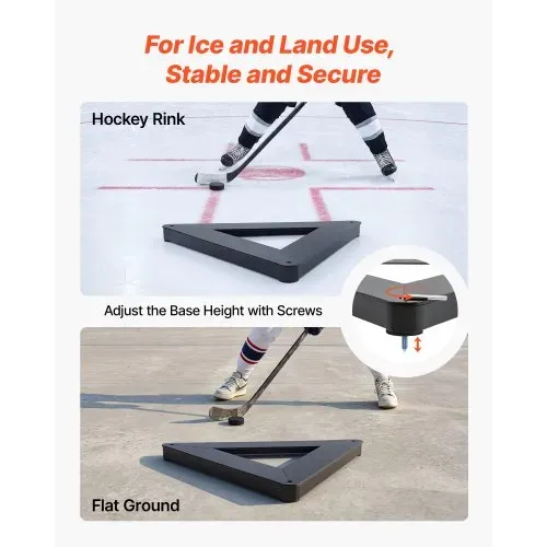 VEVOR Dreieckiger Hockey-Passer Rebounder für Pass- und Stockhandling-Übung, Hockey-Passhilfe mit Mehreren Winkeln, Tragbares Trainingsgerät für Eis und Off-Ice, Puckkontrolle und Schusstechnik – Bild 5