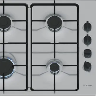 Bosch Serie 2 PBP6B5K80 Kochfeld Edelstahl Integriert 60 cm Gaskochfeld 4 Zone(n) Bosch Serie 2 PBP6B5K80 Kochfeld Edelstahl Integriert 60 cm Gaskochfeld 4 Zone(n)