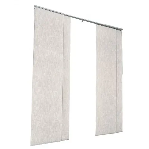 VEVOR Flächenvorhänge, ausziehbare Schiene von 116 cm bis 218 cm (B), zuschneidbare Flächenvorhänge bis 243 cm (H), Verdunkelungs-Schiebegardinen für Schiebetüren Terrassentüren Hellgrau – Bild 8
