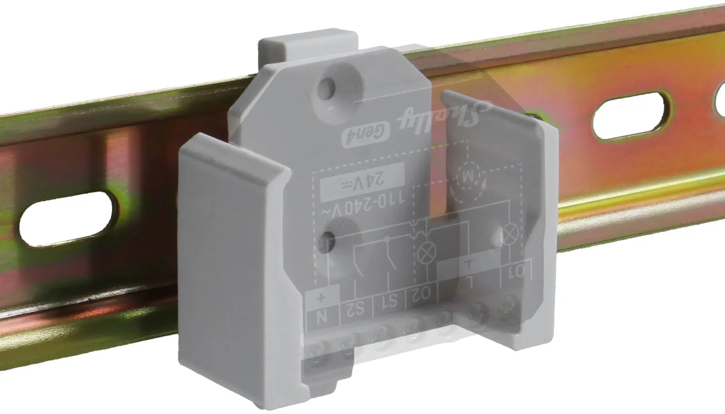 Shelly Zubehör / 3-in-1 Montage Hutschienen-Halterung für Shelly Plus, Gen3 & Gen4 Serie Shelly Zubehör / 3-in-1 Montage Hutschienen-Halterung für Shelly Plus, Gen3 & Gen4 Serie