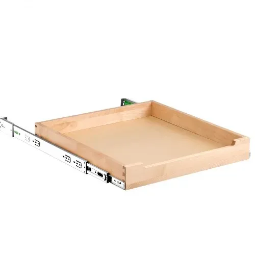 VEVOR Ausziehbarer Schrank-Organizer Schrankschublade Regal (508 x 533 x 76 mm) mit sanftem Schließmechanismus, Holz-Schiebeschublade Unter- und Seitenmontage, für Küche Speisekammer Badezimmer – Bild 9