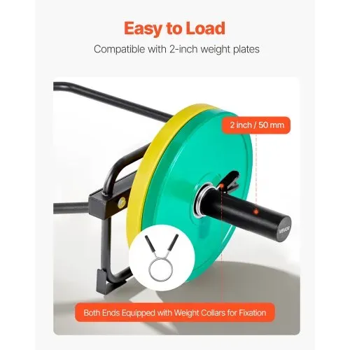 VEVOR Trap Bar Hexagon Hantelstange Langhantel 50 mm 240 kg Tragkraft, Gewichtheben und Krafttrainingsgerät, Heimfitnessstudio für Kniebeugen Kreuzheben Schulterdrücken, Schwarz – Bild 4