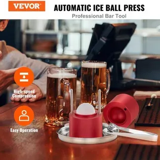 VEVOR Eiswürfelbereiter Eiswürfelformen Satz 60 mm, Eiswürfelform Eiskugelform mit Eiszange & Tropfschale, Alu Rote Strapazierfähige Eiswürfelformen Eiswürfelbehälter Whisky Americano, Saft & Milch VEVOR Eiswürfelbereiter Eiswürfelformen Satz 60 mm, Eiswürfelform Eiskugelform mit Eiszange & Tropfschale, Alu Rote Strapazierfähige Eiswürfelformen Eiswürfelbehälter Whisky Americano, Saft & Milch