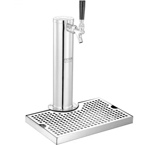 VEVOR Bierturm-Satz, Bier-Umrüstsatz für Einzelzapfhahn, Bier-Turmspender aus Edelstahl mit Doppelmessgerät W21.8-Regler & S-System-Fasskupplung, Bier-Tropfschale für Partys zu Hause – Bild 10