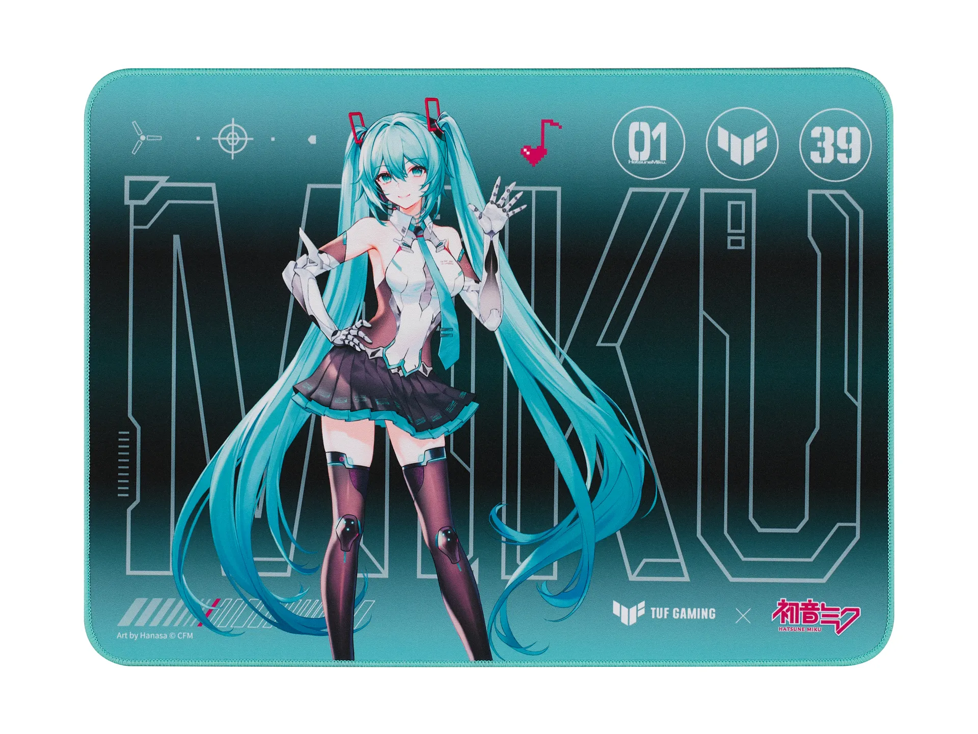 ASUS TUF Gaming P1 Hatsune Miku Edition Gaming-Mauspad Türkis ASUS TUF Gaming P1 Hatsune Miku Edition Gaming-Mauspad Türkis