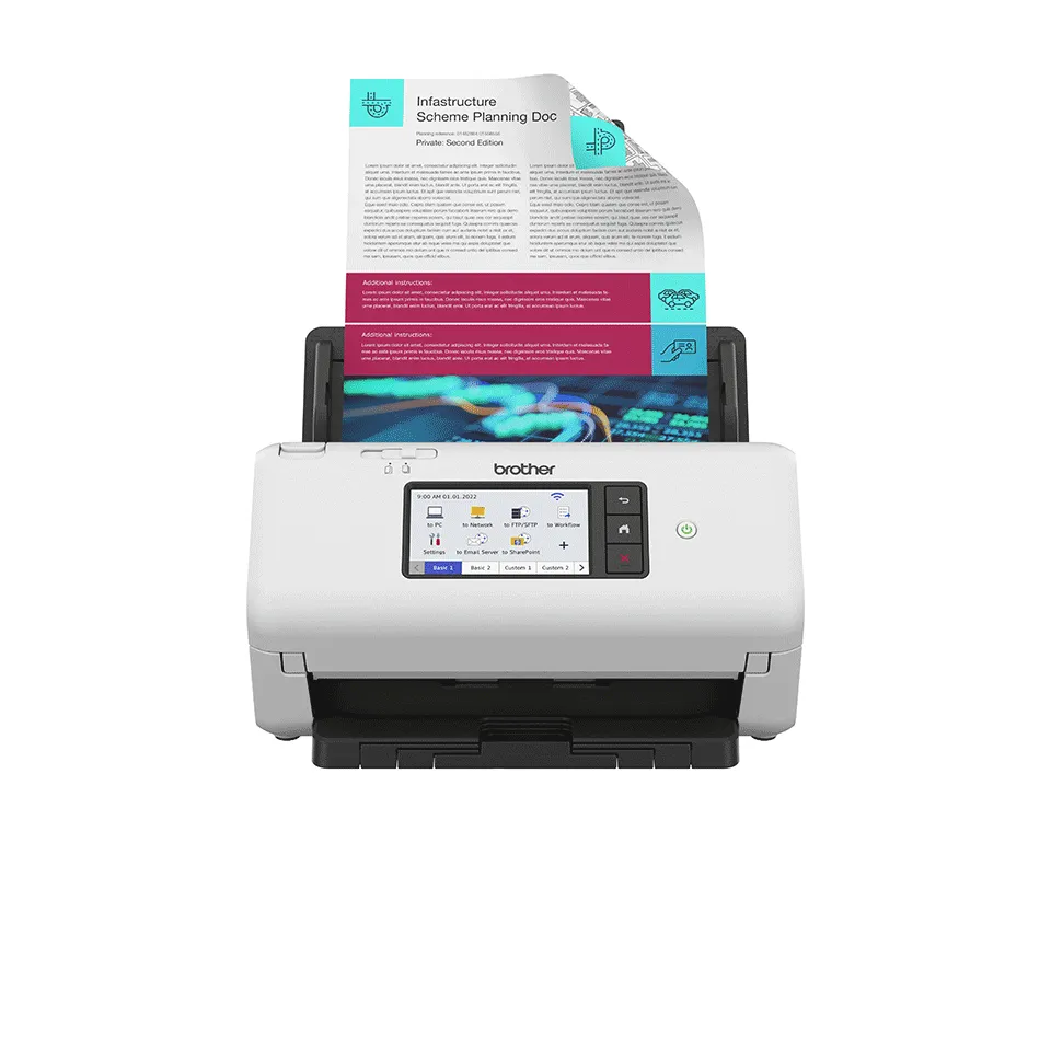 Brother ADS-4700W Scanner ADF + Bogenscanner 600 x 600 DPI A4 Schwarz, Weiß Brother ADS-4700W Scanner ADF + Bogenscanner 600 x 600 DPI A4 Schwarz, Weiß