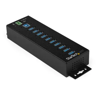 StarTech.com 10 Port USB 3.0 Hub mit Netzteil – Industrieller USB-A Hub aus Metall mit ESD und 350W Überspannungsschutz – Din/Wand/Schreibtischmontage – Hochgeschwindigkeits USB 3.2 Gen 1 (5Gbit/s) Hub StarTech.com 10 Port USB 3.0 Hub mit Netzteil – Industrieller USB-A Hub aus Metall mit ESD und 350W Überspannungsschutz – Din/Wand/Schreibtischmontage – Hochgeschwindigkeits USB 3.2 Gen 1 (5Gbit/s) Hub