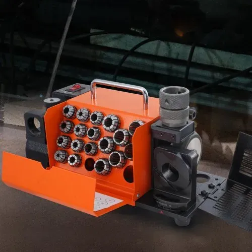 VEVOR Bohrerschleifgerät 120 W Bohrerschleifmaschine 4500 U/min Schärfstation 45# Stahl Bohrerschärfgerät 95-135° Einstellbarer Spitzenwinkel 18 Spannzangen Geeignet für Bohrerdurchmesser φ3–20 mm – Bild 7