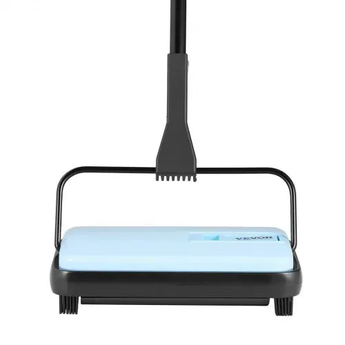 VEVOR Teppichkehrer Teppichbodenkehrmaschine manuell, Bodenkehrer mit 300 ml Staubbehälterkapazität, 17 cm Reinigungsbreite Kehrmaschine für Heimbüro-Teppiche Tierhaarstaub Teppichreinigung, Blau – Bild 10
