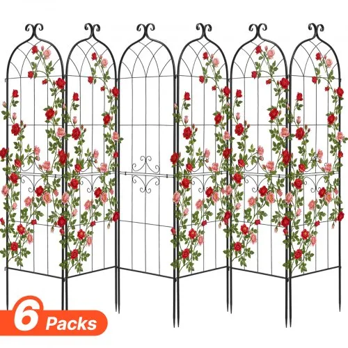VEVOR Rankgitter, 180×52,5 cm 6er-Pack, Metall Rankhilfe mit Pulverbeschichteter Oberfläche & Verriegelungsmechanismus, Kletterhilfe, Garten Spalier, Pflanzengitter für Blumen, Gemüse & Rosen VEVOR Rankgitter, 180×52,5 cm 6er-Pack, Metall Rankhilfe mit Pulverbeschichteter Oberfläche & Verriegelungsmechanismus, Kletterhilfe, Garten Spalier, Pflanzengitter für Blumen, Gemüse & Rosen