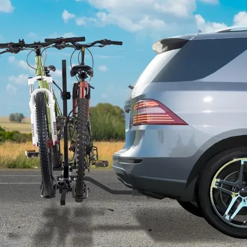 VEVOR Fahrradträger zur Anhängerkupplung, 2-Fahrrad-Plattform-Stil, 36 kg Kapazität, Fahrradträger-Kupplung für 31,75 / 50,8 mm Empfänger, Zusammenklappbarer Fahrradträger für Auto, SUV, Lkw usw. – Bild 7