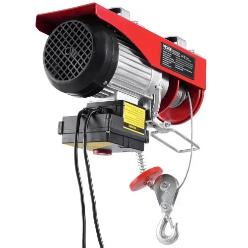 VEVOR Elektrische Seilwinde, 600 kg, Motorwinde mit 100 m kabelloser und 4,2 kabelgebundener Fernbedienung, 12 m Hubhöhe mit Einzelkabel, Einzel-/Doppelschlingen, Hebezeug für Garage, Lager, Fabrik – Bild 10