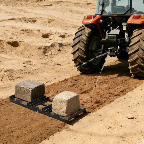 VEVOR Schleppegge 122x50 cm, Wiesenegge, Wiesenschleppe mit 183 cm Kette, Hochleistungs-Nivellierrechen, Verzinkter Stahl-Feldegge für Kiesauffahrten, Passend für ATVs, UTVs & Traktoren – Bild 7