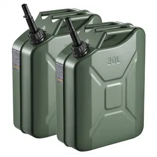 VEVOR Kraftstoffkanister, 20 L, Benzinkanister mit Ausguss & Komfortgriff, max. Durchflussrate 6 l/min, Metall-Benzintank für die meisten Autos, Motorräder, ATVs & UTVs, grün, 2er-Pack VEVOR Kraftstoffkanister, 20 L, Benzinkanister mit Ausguss & Komfortgriff, max. Durchflussrate 6 l/min, Metall-Benzintank für die meisten Autos, Motorräder, ATVs & UTVs, grün, 2er-Pack