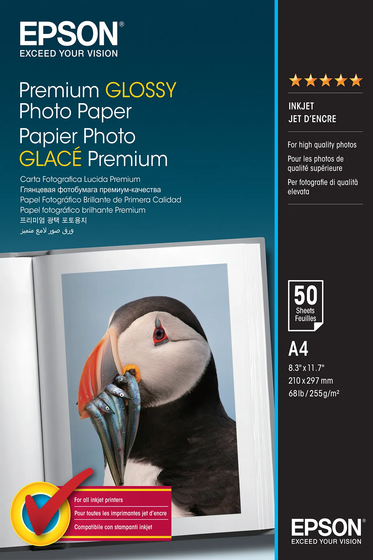Epson Premium Glossy Photo Paper – A4 – 50 Blätter Epson Premium Glossy Photo Paper – A4 – 50 Blätter