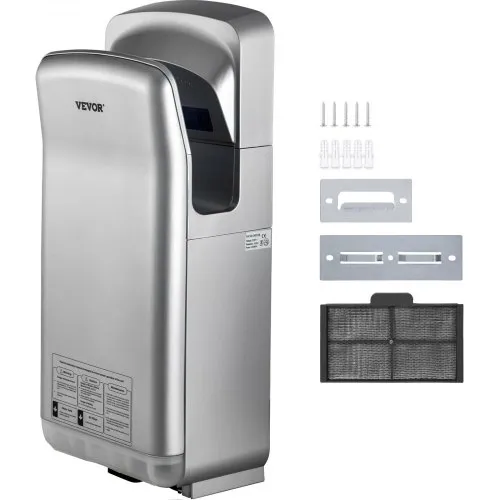 VEVOR Händetrockner 2kW Kommerzieller elektrischer Händetrockner HEPA-Filter Wandhandtrockner Luftgeschwindigkeit 100m/s Händeföhn 8 -10 Sekunden zum Trocknen Silber für Flughäfen Büros Schulen usw. VEVOR Händetrockner 2kW Kommerzieller elektrischer Händetrockner HEPA-Filter Wandhandtrockner Luftgeschwindigkeit 100m/s Händeföhn 8 -10 Sekunden zum Trocknen Silber für Flughäfen Büros Schulen usw.