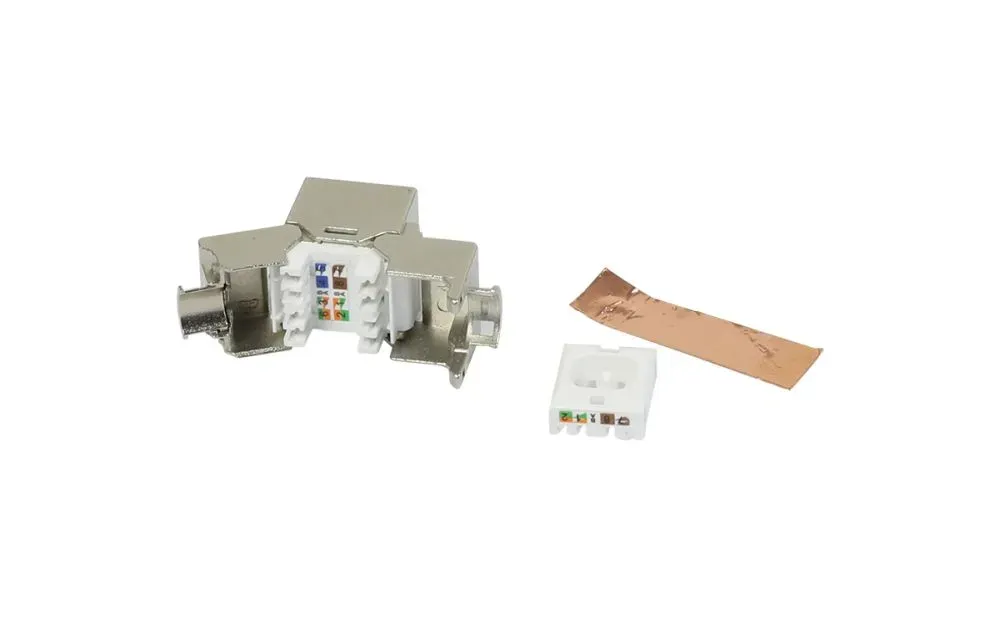 Keystone, Modul, TP-Buchse(RJ45), CAT6A, 500MHz, Slim-line/Short mit Staubschutzklappe, Synergy 21, – Bild 6