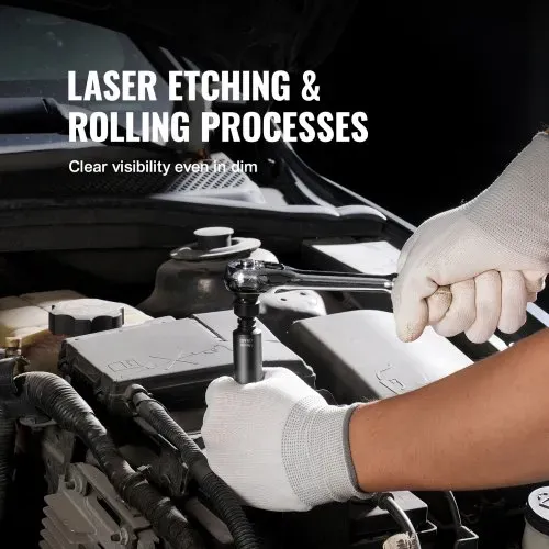VEVOR Schlagsteckschlüsselsatz 6,35 mm Antrieb, 14-teiliger Steckschlüsselsatz metrisch 4-15 mm, Cr-Mo-Legierungsstahl für Autoreparatur, leicht lesbare Größenmarkierungen robuste Konstruktion – Bild 4