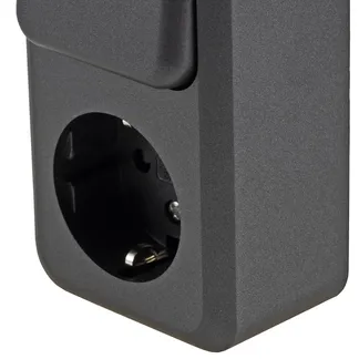 FASKO Kombi Steckdose Schalter,Anthrazit 250V~, Aufputz, Schraubanschluss FASKO Kombi Steckdose Schalter,Anthrazit 250V~, Aufputz, Schraubanschluss