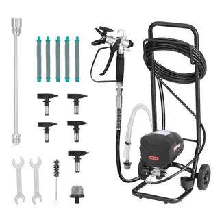 VEVOR Airless-Farbspritzgerät Sprühgerät mit Standfuß 640 W 3000 psi, Farbsprühsystem mit Reinigungsbürste & Schlauch & Verlängerungsstange & Düsen, Farbsprühgerät für Wohnungen, Gebäude VEVOR Airless-Farbspritzgerät Sprühgerät mit Standfuß 640 W 3000 psi, Farbsprühsystem mit Reinigungsbürste & Schlauch & Verlängerungsstange & Düsen, Farbsprühgerät für Wohnungen, Gebäude