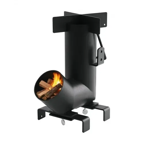 VEVOR Raketenofen, BBQ Rakete Holzofen aus Karbonstahl mit Tragetasche, zum Verbrennen von Zweigen, Stöcken oder Holzkohle zum Outdoor Kochen, Camping Outdoor-Campingkocher, Campinggrill – Bild 8