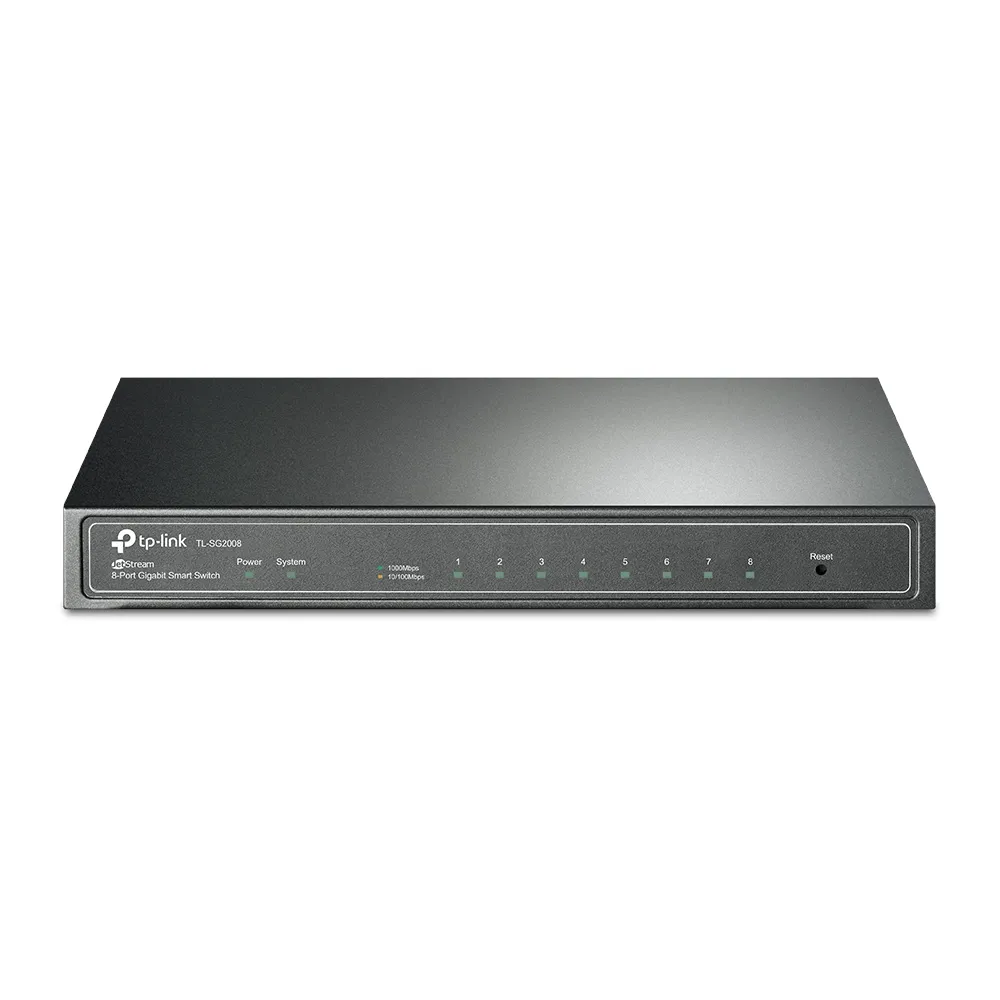TP-Link Switch full managed Layer2 8 Port • 8x 1 GbE • Lüfterlos, Omada • SG2008 TP-Link Switch full managed Layer2 8 Port • 8x 1 GbE • Lüfterlos, Omada • SG2008