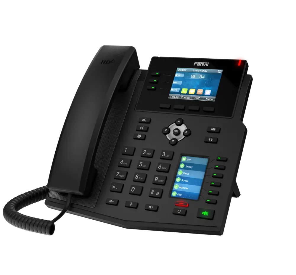 Fanvil X4U V2, Mid-range Business phone PoE, Gigabit / SIP / POE / Gigabit / USB-Port – Bild 2
