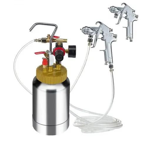 VEVOR Druckbehälter Farbbehälter Sprühfarbe Drucktopf 2 L Drucktank, 45 psi Lackierpistole Farbbehälter Φ 38,5 x 12,6 c Spray Paint Pressure Pot Tank Paint Container Farbspritzpistolen Lacken, Flecken – Bild 8