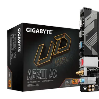 GIGABYTE A620I AX Motherboard – Unterstützt AMD Ryzen 8000 CPUs, 5+2+1 Phasen Digital VRM, bis zu 6400MHz DDR5 (OC), 1xPCIe 4.0 M.2, Wi-Fi 6E, 2.5GbE LAN, USB 3.2 Gen 2 GIGABYTE A620I AX Motherboard – Unterstützt AMD Ryzen 8000 CPUs, 5+2+1 Phasen Digital VRM, bis zu 6400MHz DDR5 (OC), 1xPCIe 4.0 M.2, Wi-Fi 6E, 2.5GbE LAN, USB 3.2 Gen 2