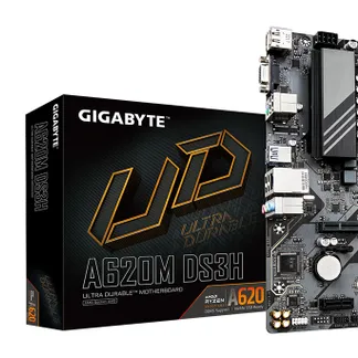 GIGABYTE A620M DS3H Motherboard – Unterstützt AMD Ryzen 8000 CPUs, 5+2+2 Phasen Digital VRM, bis zu 7600MHz DDR5 (OC), 1xPCIe 4.0 M.2, GbE LAN, USB 3.2 Gen 1 GIGABYTE A620M DS3H Motherboard – Unterstützt AMD Ryzen 8000 CPUs, 5+2+2 Phasen Digital VRM, bis zu 7600MHz DDR5 (OC), 1xPCIe 4.0 M.2, GbE LAN, USB 3.2 Gen 1