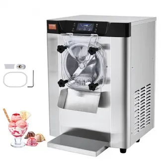 VEVOR Kommerzielle Eiscreme-Maschine, 12 L/h Einzelgeschmacksrichtung Arbeitsplatten-Eiscrememaschine für Hartes Servieren, 4,5 L Edelstahlzylinder, LED-Panel, Automatische Vorkühlung mit Reinigung VEVOR Kommerzielle Eiscreme-Maschine, 12 L/h Einzelgeschmacksrichtung Arbeitsplatten-Eiscrememaschine für Hartes Servieren, 4,5 L Edelstahlzylinder, LED-Panel, Automatische Vorkühlung mit Reinigung