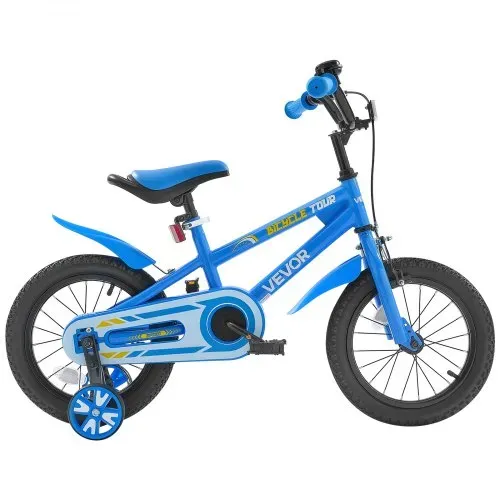 VEVOR Kinderfahrrad, 14 Zoll BMX-Stil-Fahrrad, empfohlene Kindergröße 95-116 cm, Stützräder inklusive, 4-8 Jahren Kinder, Kleinkinderfahrrad für Jungen und Mädchen zum Fahrradlernen, blau – Bild 8