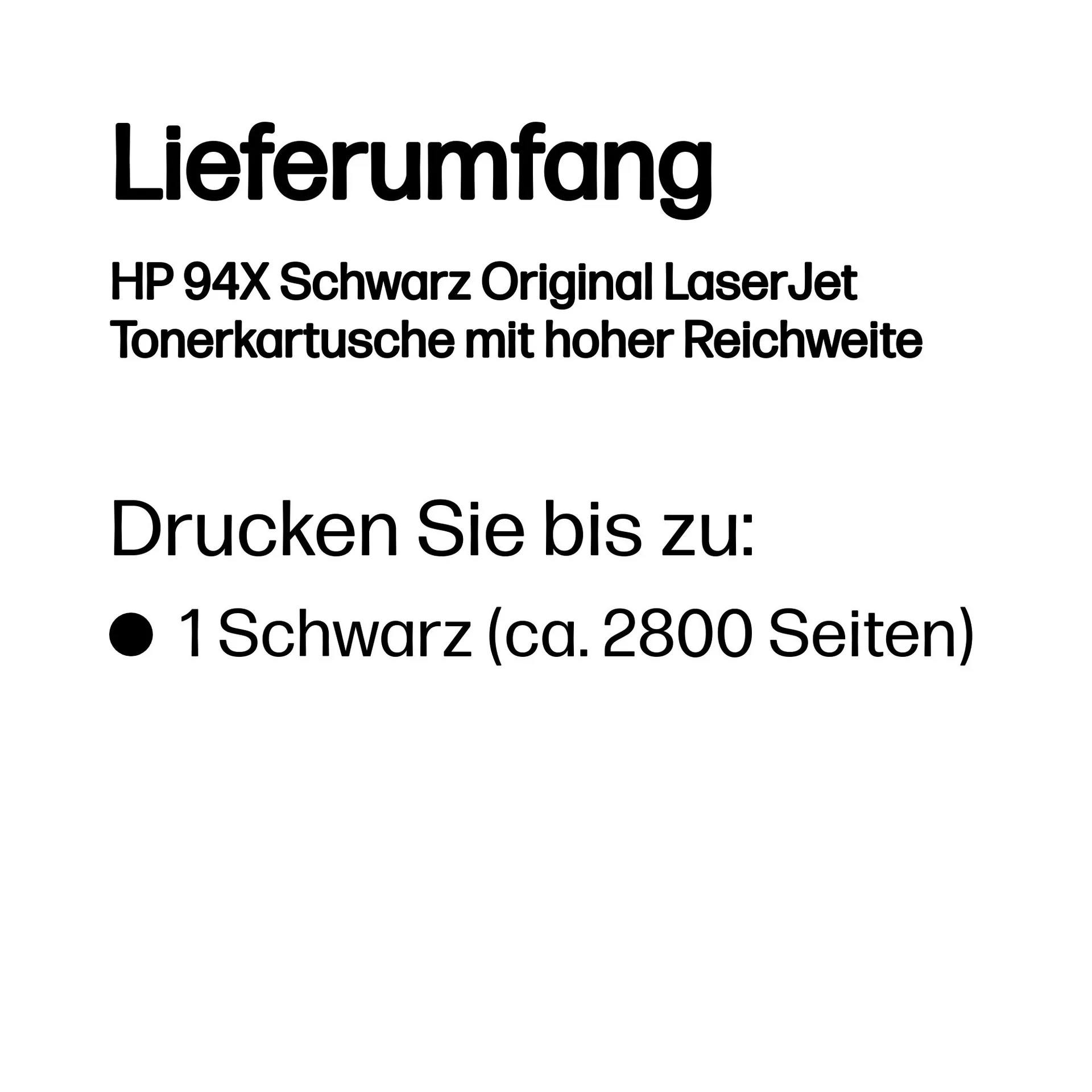 HP 94X Schwarz Original LaserJet Tonerkartusche mit hoher Reichweite – Bild 3