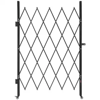 VEVOR Sicherheitstor (Einzel) abschließbares klappbares Scherentor mit 360°-Lenkrollen, einziehbare Stahltore Outdoor, für Eingangssicherheit Garage Lager, Falttor 1260 x 1975 mm (B x H) Schwarz VEVOR Sicherheitstor (Einzel) abschließbares klappbares Scherentor mit 360°-Lenkrollen, einziehbare Stahltore Outdoor, für Eingangssicherheit Garage Lager, Falttor 1260 x 1975 mm (B x H) Schwarz