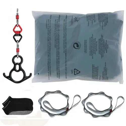 VEVOR Aerial Yoga Hängematte Set 10 x 2,8 m, Grün Aerial Yoga Swing Air Fliegen, Indoor Aerial Yoga Hammock Swing 1000 kg Max. Tragfähigkeit, inkl. Yoga-Socken & Stahlkarabiner & Alu-Drehgelenk – Bild 8