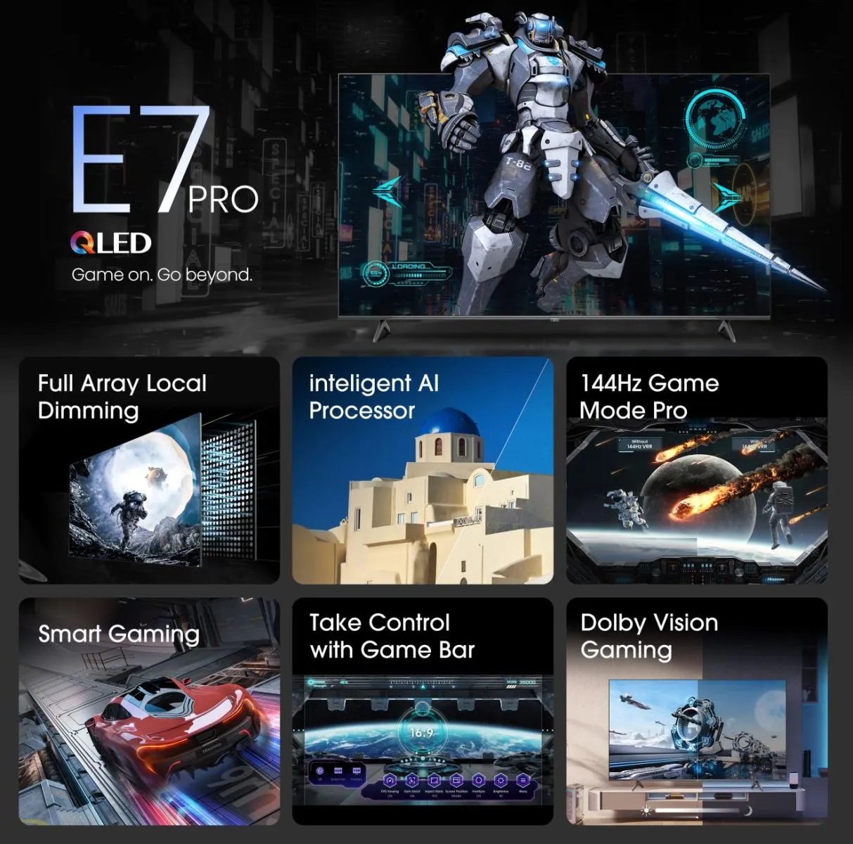 Hisense QLED Smart TV 55E77NQ PRO ČR/TS – Bild 3