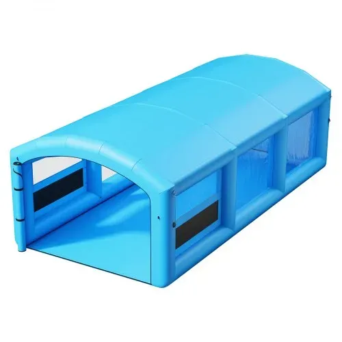VEVOR Aufblasbare Lackierkabine 8,5x4,5x3 m Spritzkabine Lackierzelt Blau, mit 750-W- & 950-W-Gebläsen Aktivkohlefiltration Transparentem PVC-Fenster für Pick-Ups & Kleine Schnellboote Tragbar – Bild 9