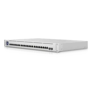 Ubiquiti Switch full managed Layer3 26 Port • 24x 10 GbE • 2x SFP28 • 19” • UniFi • USW-EnterpriseXG-24 Ubiquiti Switch full managed Layer3 26 Port • 24x 10 GbE • 2x SFP28 • 19” • UniFi • USW-EnterpriseXG-24