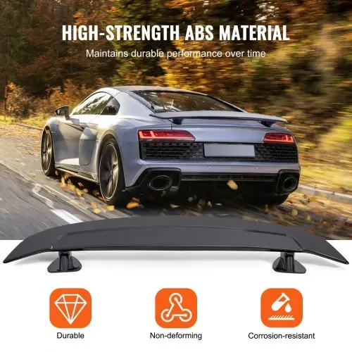 VEVOR GT Wing Autospoiler, 117,6 cm Universalspoiler, Kompatibel mit den meisten Limousinen und Coupés, Hochfestes ABS-Material, Auto Heckspoilerflügel, Racing Spoiler BGW/JDM Drift Glänzend Schwarz – Bild 2