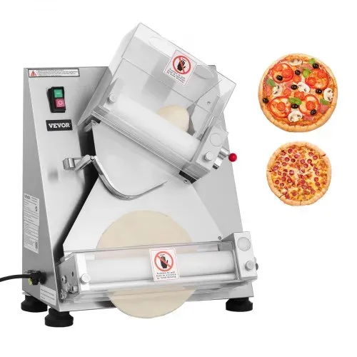 VEVOR elektrische Pizzateigpresse 355,6 mm Gebäck-Pressplatte, Brotpresse automatisch 370 W aus Edelstahl, kommerzieller Chapati Presse, Formmaschine mit einstellbarer Dicke, Teigstücke pro Stunde – Bild 9