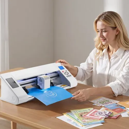 VEVOR Vinylschneider (33 cm Schnittgröße) mit automatischer Kantenerkennung & Designsoftware & Materialien, kompatibel mit SVG/EPS/PLT, für individuelle Bastelarbeiten Karten Aufkleber – Bild 7