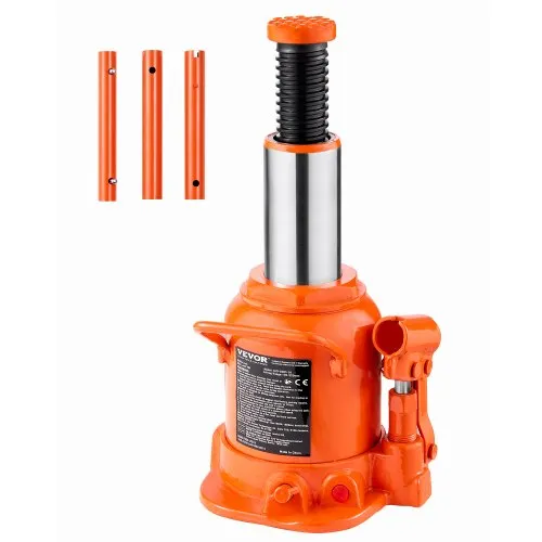 VEVOR Hydraulischer Wagenheber 20 t Stempelwagenheber Flaschenwagenheber mit 17-32 cm Hubbereich und 3-teiligem langem Griff, für Auto Pickup Lkw Wohnmobil Autoreparatur Industrietechnik VEVOR Hydraulischer Wagenheber 20 t Stempelwagenheber Flaschenwagenheber mit 17-32 cm Hubbereich und 3-teiligem langem Griff, für Auto Pickup Lkw Wohnmobil Autoreparatur Industrietechnik