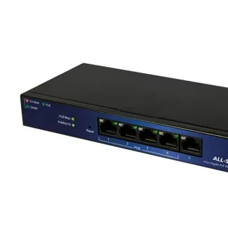 ALLNET Switch smart managed 5 Port Gigabit 60W / 4x PoE+ / 1x LAN / Lüfterlos “ALL-SG8245PM” ALLNET Switch smart managed 5 Port Gigabit 60W / 4x PoE+ / 1x LAN / Lüfterlos “ALL-SG8245PM”