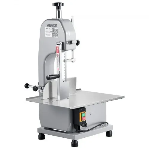 VEVOR Kommerzielle elektrische Fleischbandsäge Knochenschneidemaschine, 650 W Tisch-Knochensäge, 315 x 460 mm Werkbank, Gefrierfleischschneider für Schweinefleisch Rindfleisch Silber – Bild 10