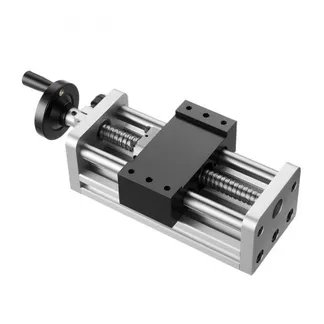 VEVOR Linearantrieb, 100 mm Hub, Kugelgewindetrieb, CNC-Linearführungsschiene, Doppelachse, C7-Hochpräzision, Gleitblock mit Kugellager, manuelles Handrad, für CNC-Fräsmaschinen-XYZ-Achse VEVOR Linearantrieb, 100 mm Hub, Kugelgewindetrieb, CNC-Linearführungsschiene, Doppelachse, C7-Hochpräzision, Gleitblock mit Kugellager, manuelles Handrad, für CNC-Fräsmaschinen-XYZ-Achse