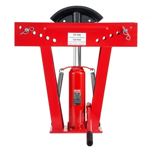 VEVOR Rohrbiegemaschine hydraulisch, 12 Tonnen Rohrbieger mit 6 Matrizen (1/2, 3/4, 1, 1-1/4, 1-1/2, 2 Zoll), 90 - 180° Rohrbiegegerät mit verstellbaren Rollen zum Biegen verschiedener Metallarten – Bild 9