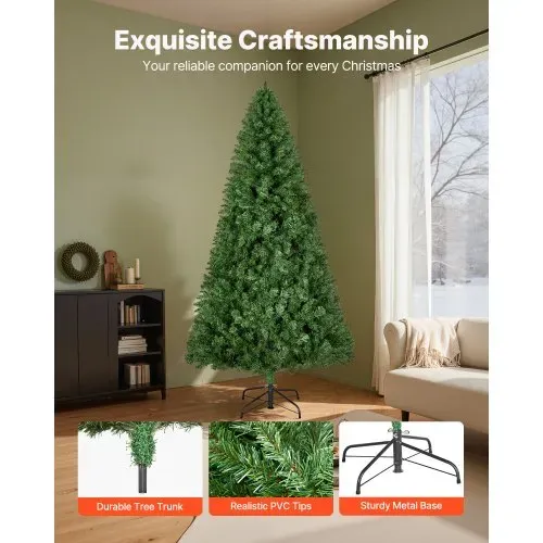 VEVOR Weihnachtsbaum künstlich, 2,2 m Tannenbaum, Christbaum, Naturgetreu, mit 1346 Zweigspitzen und stabilem Metallständer für die Dekoration von Zuhause, Partys und Büros – Bild 3